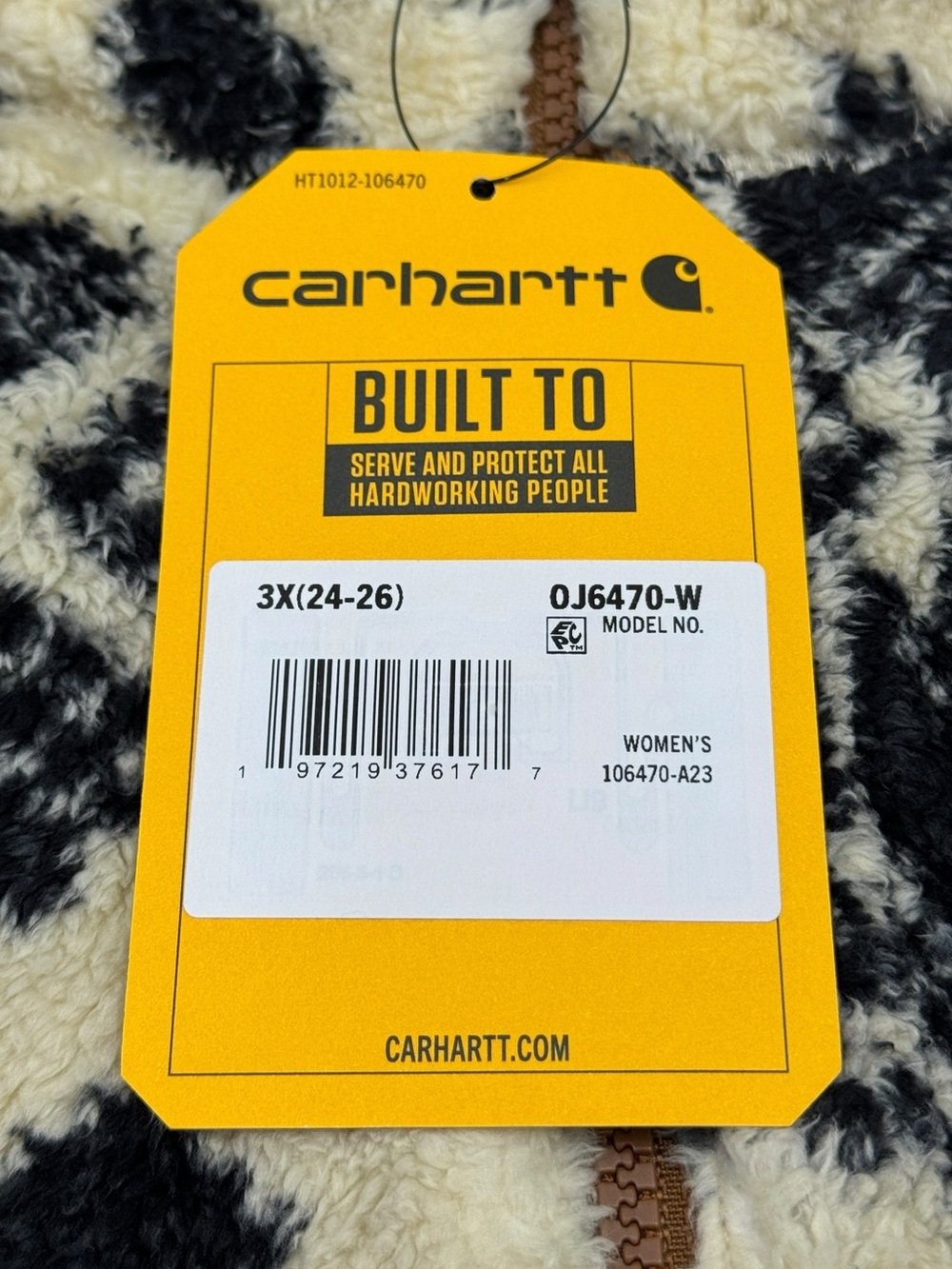 NWT Carhartt Loose Fit Fleece Pullover Jacket - Women's 3X (24-26) - Picture 14 of 16